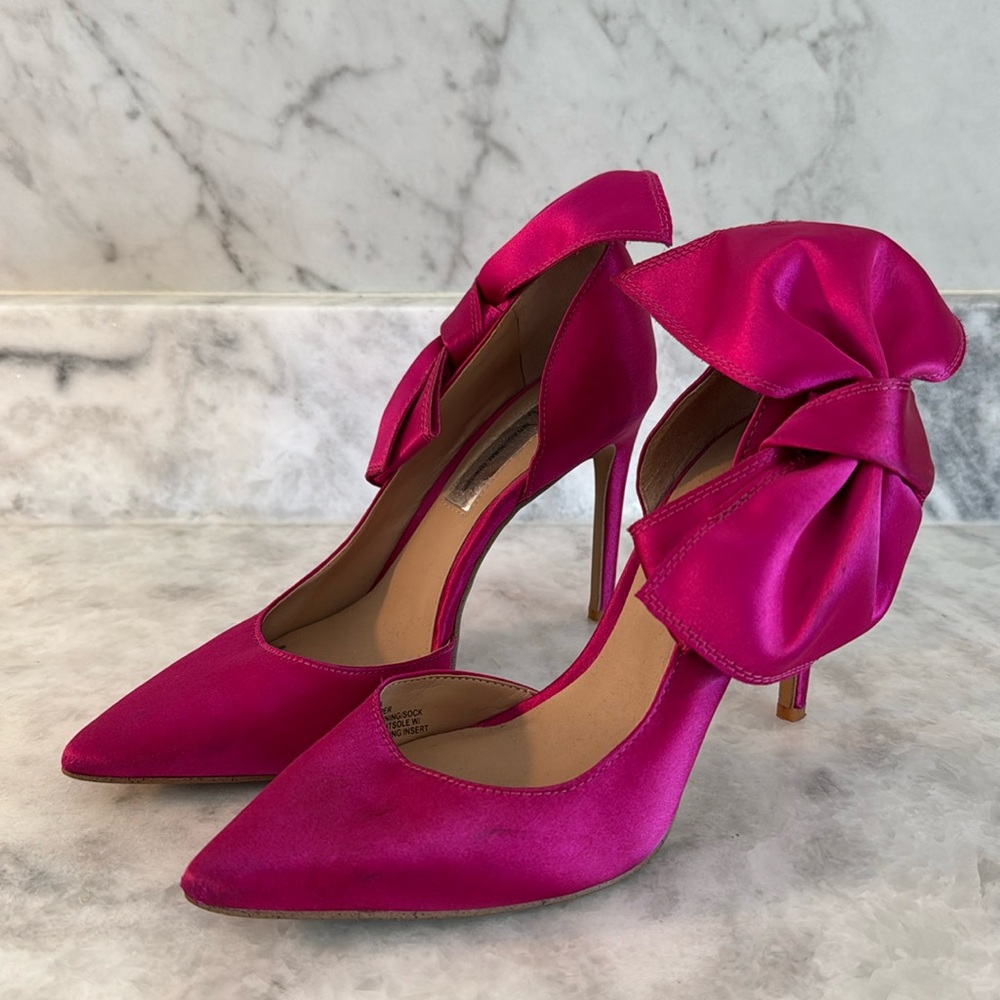 Inc International Concepts Pink Magenta Satin Heel Size 5